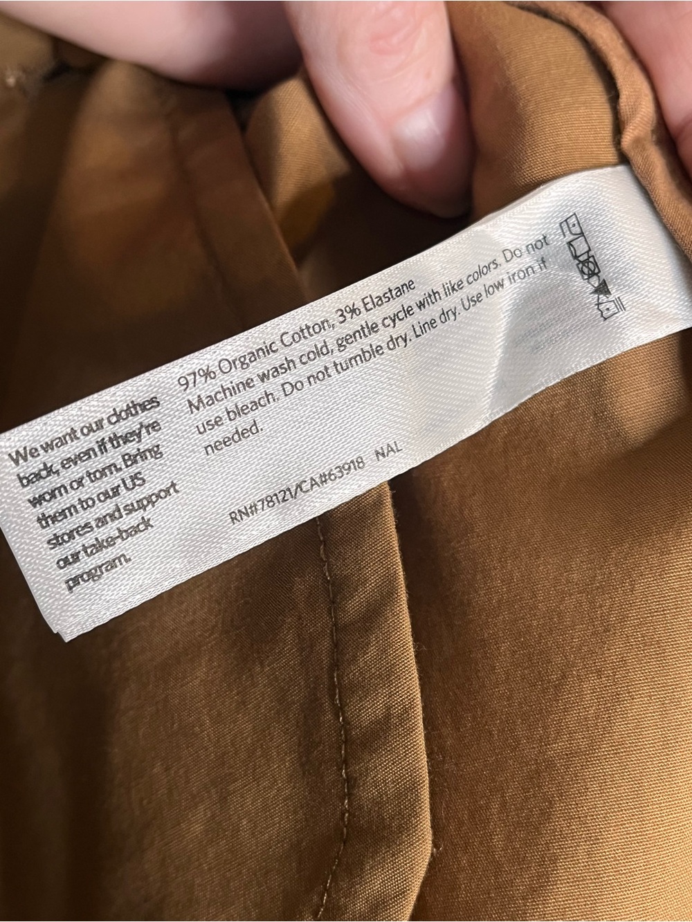 NWT EILEEN FISHER Sona Organic Cotton Stretch Notch Collar Blazer Brown Medium - Picture 6 of 6